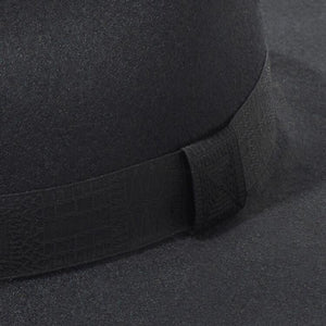 Custom ribbon trim for custom hat. Jacquard Pattern trim ribbon in Jet Black custom color.